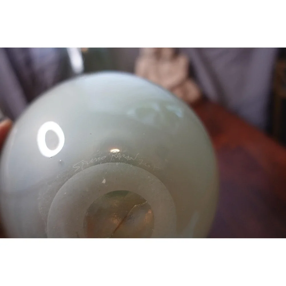 Vintage Richard Jones Large‎ gourd like shape hand blown art glass vase